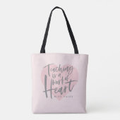 Lehrergeschenk-Aquarellherz Tasche (Rückseite)