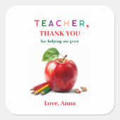 Lehrergeschenk - Aufkleber mit Dankeschön-Nachrich (Vorderseite)