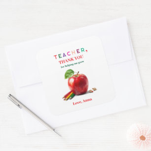 Lehrergeschenk - Aufkleber mit Dankeschön-Nachrich