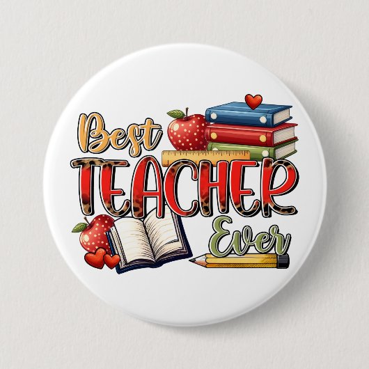 Lehrergeschenk | Bester Lehrer überhaupt Button (Vorderseite)