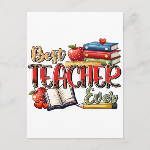 Lehrergeschenk Bester Lehrer überhaupt Einladungspostkarte