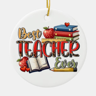 Lehrergeschenk Bester Lehrer überhaupt Keramik Ornament