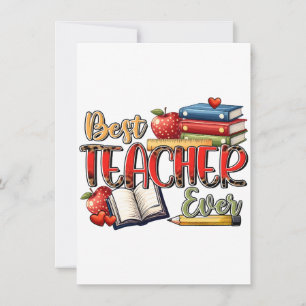 Lehrergeschenk Bester Lehrer überhaupt Mitteilungskarte