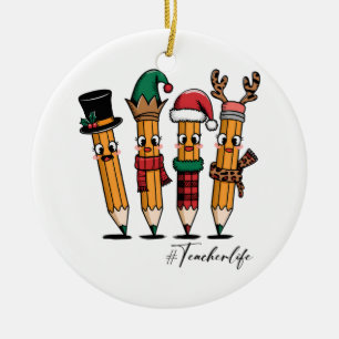 Lehrergeschenk Bleistift Lehrer Leben Keramik Ornament