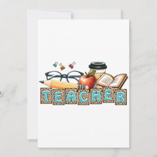 Lehrergeschenk   Bleistiftlehrer Feiertagskarte