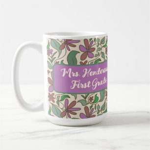 Lehrergeschenk Cottage Garden Blumenmuster Kaffeetasse
