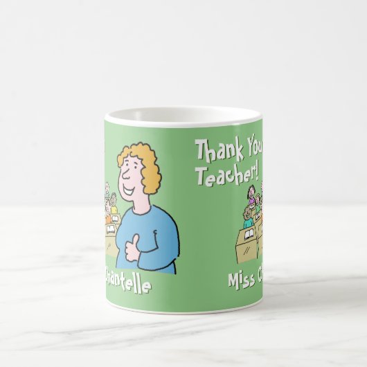 Lehrergeschenk. Danke an eine weibliche Lehrerin Kaffeetasse (Mittel)
