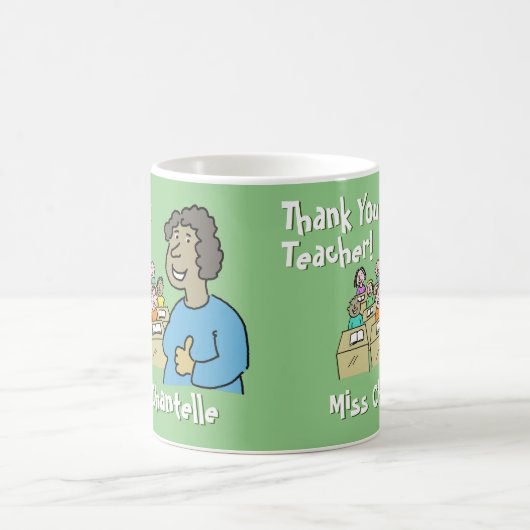 Lehrergeschenk. Danke an eine weibliche Lehrerin Kaffeetasse (Mittel)