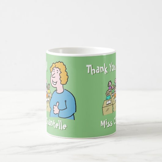 Lehrergeschenk. Danke an eine weibliche Lehrerin Kaffeetasse (Mittel)