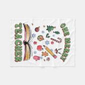 Lehrergeschenk | Ein fröhlicher Lehrer Fleecedecke (Vorderseite (Horizontal))