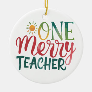 Lehrergeschenk Ein fröhlicher Lehrer Keramik Ornament