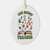 Lehrergeschenk | Ein fröhlicher Lehrer Keramik Ornament (Rechts)