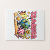 Lehrergeschenk | Floral Lehrer Puzzle (Horizontal)