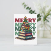Lehrergeschenk | Frohe Weihnachten Lehrer Bücher (Stehend Vorderseite)