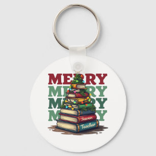 Lehrergeschenk   Frohe Weihnachten Lehrer Bücher Schlüsselanhänger