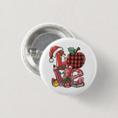 Lehrergeschenk | Frohe Weihnachten Liebe Button (Vorne & Hinten)