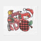 Lehrergeschenk | Frohe Weihnachten Liebe Fleecedecke (Vorderseite (Horizontal))