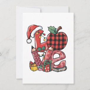 Lehrergeschenk Frohe Weihnachten Liebe Mitteilungskarte