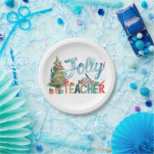 Lehrergeschenk | Frohe Weihnachten Lustiger Lehrer Pappteller (Party)