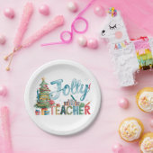 Lehrergeschenk | Frohe Weihnachten Lustiger Lehrer Pappteller (Party)