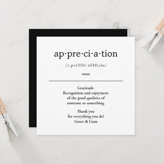 Lehrergeschenk für CoWorker Karte (Vorderseite/Rückseite Beispiel)