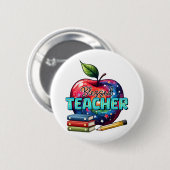 Lehrergeschenk | Gesegneter Lehrer Button (Vorne & Hinten)