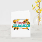 Lehrergeschenk | Gesegneter Lehrer Karte (Gelbe Blume)