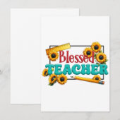 Lehrergeschenk | Gesegneter Lehrer Mitteilungskarte (Vorne/Hinten)