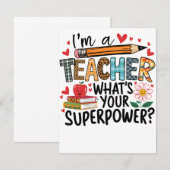 Lehrergeschenk | Ich bin ein Lehrer Einladung (Vorne/Hinten)