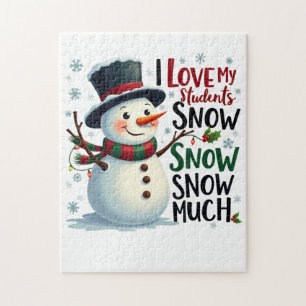 Lehrergeschenk Ich liebe meine Schüler Schnee vi Puzzle