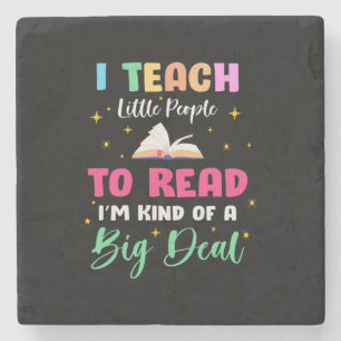 Lehrergeschenk lebe ich kleine Leute zum Lesen Steinuntersetzer