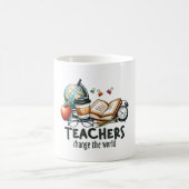 Lehrergeschenk | Lehrer verändern die Welt Kaffeetasse (Mittel)