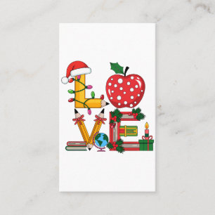 Lehrergeschenk Lieblings Bleistift Apfel Bücher Visitenkarte