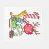 Lehrergeschenk | Lieblings Bleistift Apfel Fleecedecke (Vorderseite (Horizontal))