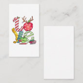 Lehrergeschenk | Lieblings Bleistift Apfel Visitenkarte (Vorne/Hinten)