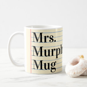 Lehrergeschenk Notizbuch Stil personalisiertes Leh Kaffeetasse