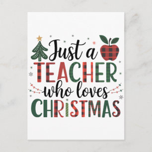 Lehrergeschenk Nur ein Lehrer, der Weihnachten l Einladungspostkarte