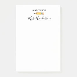 Lehrergeschenk-Post-Itanmerkungsbleistift Post-it Klebezettel
