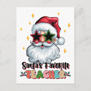 Lehrergeschenk Santas Lieblingslehrer Einladungspostkarte