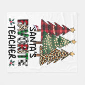 Lehrergeschenk | Santas Lieblingslehrer Fleecedecke (Vorderseite (Horizontal))