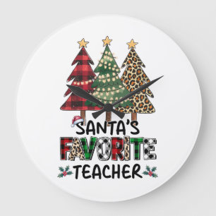 Lehrergeschenk Santas Lieblingslehrer Große Wanduhr