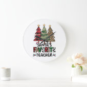 Lehrergeschenk | Santas Lieblingslehrer Große Wanduhr (Zuhause)