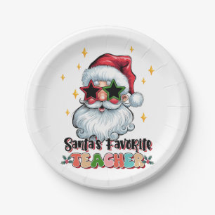 Lehrergeschenk Santas Lieblingslehrer Pappteller