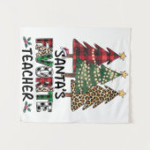 Lehrergeschenk | Santas Lieblingslehrer Wandteppich (Vorderseite (Horizontal))