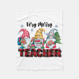 Lehrergeschenk Sehr fröhlicher Lehrer Fleecedecke