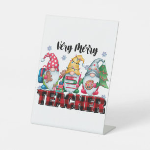Lehrergeschenk Sehr fröhlicher Lehrer Sockelschild