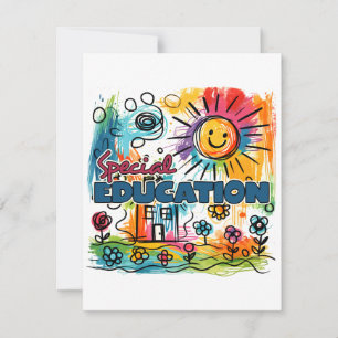 Lehrergeschenk Sonderpädagogik Mitteilungskarte