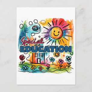 Lehrergeschenk Sonderpädagogik Postkarte