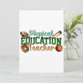 Lehrergeschenk | Sportlehrer Dankeskarte (Stehend Vorderseite)