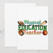 Lehrergeschenk | Sportlehrer Dankeskarte (Vorne/Hinten)